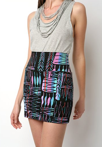 Skirt print in fashion 